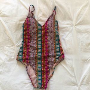 One piece low back swimsuit